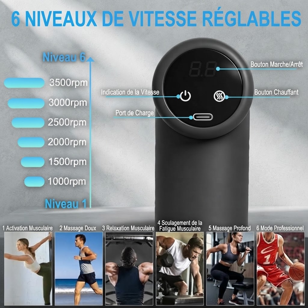 Pistolet de massage musculaire